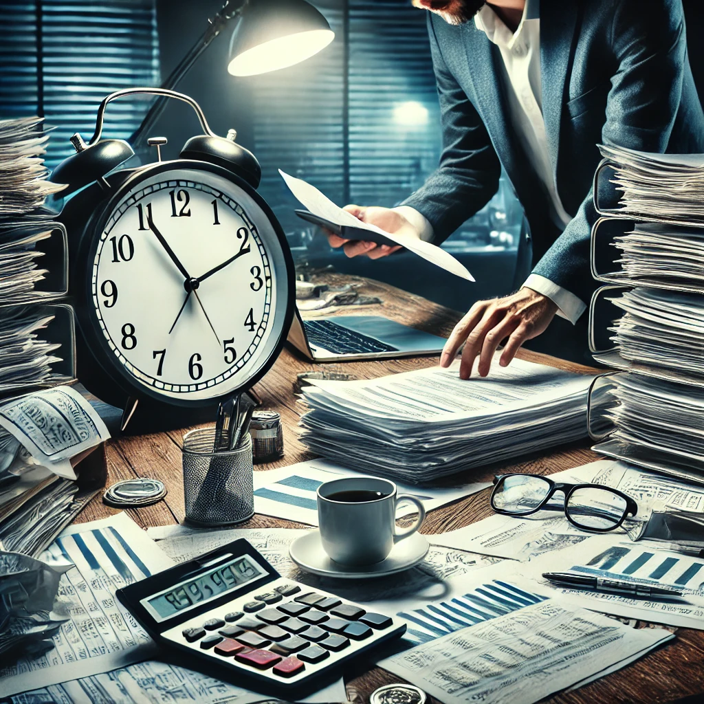 accountant rushing deadline